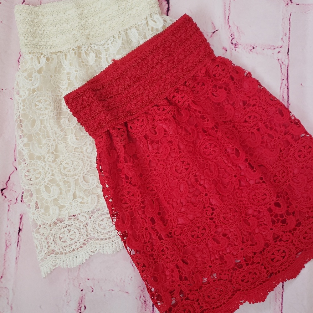 Mini lace girl skirts